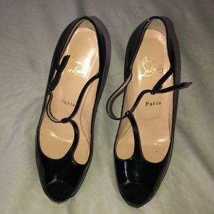 Christian louboutin open toe heels